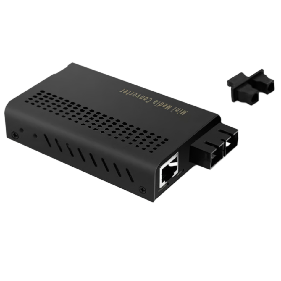 Mini 1x 10/100/1000Base-T RJ45 to 1x 1000Base-X SC 850nm 500m MM Dual Fiber Gigabit Ethernet Media Converter